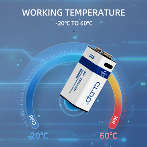 Batterie rechargeable <span class=keywords><strong>9v</strong></span> Li Ion haute capacité 350mah <span class=keywords><strong>9v</strong></span> batterie rechargeable au <span class=keywords><strong>lithium</strong></span>-ion Usb Type c - Product Image 5