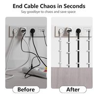 Lot de 50 attaches-câbles avec clous, assortiment de clips en plastique blancs ronds, tailles variées, clous à anse, quincaillerie