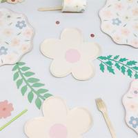 Vaisselle jetable de fête DAMAI en forme de fleur, de qualité supérieure, pour les fêtes de printemps et d'été, gobelets en papier, serviettes, assiettes