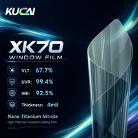 Film solaire pour vitres de voiture KUCAI, protection contre la chaleur, protection des soins de la peau, film bloquant le soleil, VLT 67%, film céramique nano pour voiture