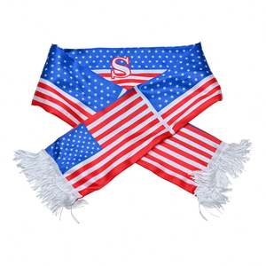 Écharpe de supporter sportive en tissu satiné et élasthanne, personnalisée avec drapeau national, pour usage extérieur, vente en gros - Product Image 1