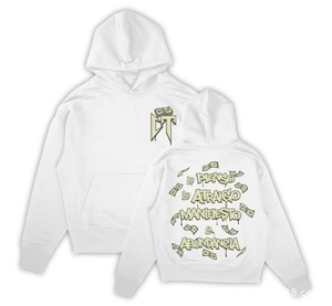 Sudadera con Capucha Gráfica de Metal Negro, 100% Algodón, Corte Regular, Bolsillo Frontal Estampado, Ropa de Otoño - Product Image 4