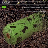 Amidon de maïs 100% biodégradable compostable écologique de haute qualité personnalisé en gros sac de merde de déchets de chien
