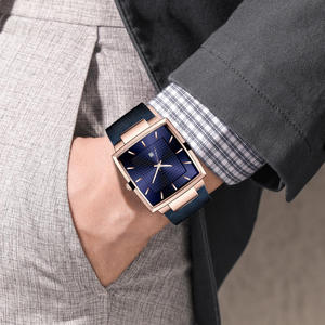 Relojes de Cuarzo con Correa de Malla y Esfera Cuadrada, Resistentes al Agua, con Movimiento Original, Logotipo Personalizado OEM, Reloj de Pulsera para Hombre - Product Image 2