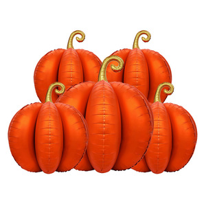 Nuovo Palloncino in Mylar a Forma di Zucca 3D per Halloween, Palloncino in Foil a Forma di Zucca - Product Image 1