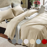 Parure de draps King Size en Lyocell Soyeux et Rafraîchissant, Poches Profondes, Style Moderne, Lavable en Machine pour Hôtels