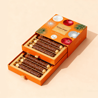 Boîte d'emballage personnalisée de luxe en papier pour petite barre de chocolat à la fraise, boîte cadeau haut de gamme