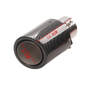 Embout d'échappement universel en fibre de carbone Xuzhong avec LED, 164 mm, 210 mm, en acier inoxydable, pour voiture modifiée - Product Image 2