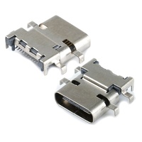 Connecteur femelle Type-C 24 broches, montage encastré 1,98 mm, DIP avant SMT arrière, port de charge rapide USB, montage centralisé 6 broches