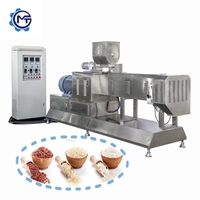 Ligne de production de riz instantané à haute efficacité avec extrudeuse automatique à double vis MT75, moteur à circulation d'air chaud, acier inoxydable de qualité alimentaire