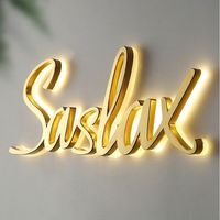 Enseigne de salon moderne rétroéclairée, enseigne de devanture 3D LED, enseigne lumineuse pour salon de beauté avec éclairage blanc chaud pour salon de coiffure