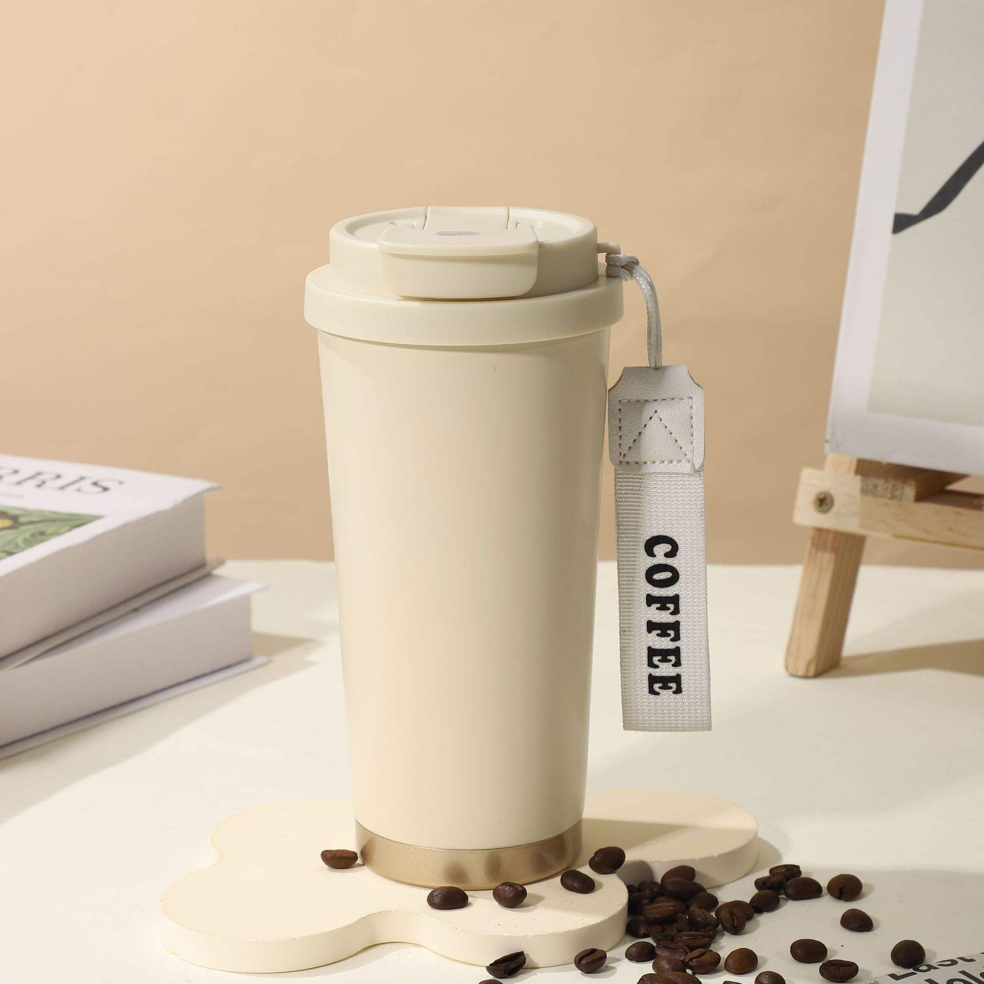 Double-drink coffee mug 530ML, glossy white