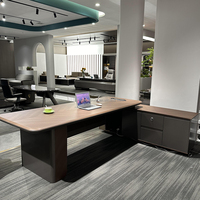 Sanxin Foshan fournisseur en forme de L patron directeur général bureau exécutif Table de bureau en bois pour mobilier de bureau