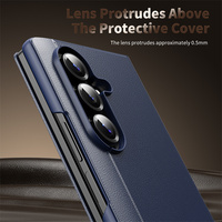 Funda Protectora para Samsung Galaxy Z Fold 7/Fold 6/5/4 con Ventana Inteligente, Funda Protectora Completa Antiarañazos y a Prueba de Golpes
