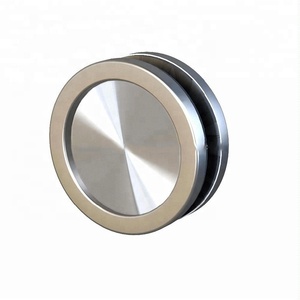 Modern Elegant Round Back-to-Back Barn Door Handle Pull Knobs, Stainless Steel Glass Door Knobs - Product Image 1