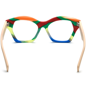 Borregls nhiều màu Matte Acetate kính khung phụ nữ thời trang Cat Eye Kính mắt quang học cảnh tượng quá khổ Cateye Eyewear 19375 - Product Image 6