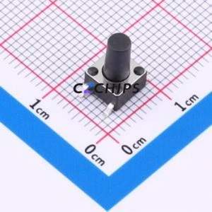 TC-06104A-100E Tactile Switch SMD-4P,6x6mm Switch Single Pole Single Throw Round Button 6mm 6mm - Product Image 1