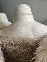 ND476 Corps de chapeaux en papier japonais glacé 20X Corps de chapeaux de cowboy en paille de qualité supérieure 0X Corps de chapeaux en paille Shantung de qualité