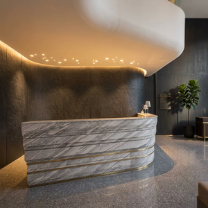 Revestimiento de Pared de Laminado de Alta Presión con Acabado de Mármol Natural Pulido, Ecológico, Diseño Moderno para Hoteles, Baños y Villas - Product Image 3