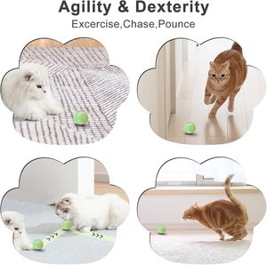 Jouet interactif électrique de luxe personnalisé pour chats, balle roulante automatique à poursuite autonome en plastique durable - Product Image 5