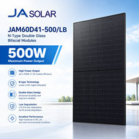 Panneau solaire JA Solar 500W 505W 510W JAM60D41-500/LB tout noir de type N bifacial, module PV solaire en stock UE, fourni directement par l'usine