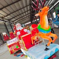 Permainan Taman Bermain Anak Bertema Natal Kereta Mini Listrik Santa Claus Taman Hiburan Kereta Api