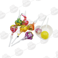 Grote Bom Fruit Harde Stick Candy Lollipop Kauwgom Gecoate Zak Halal Gelatinevrij Zoet Groothandel