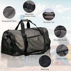 Bolsa Deportiva de Alta Calidad para Hombre, con Logotipo Personalizado, Impermeable, con Separación para Ropa Seca y Mojada, de Poliéster y Nailon, con Cierre, para Viajes y Gimnasio - Product Image 3