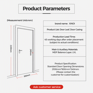 Porta in Legno con Bordo in Melamina HDF, Verniciatura Senza Pittura, Fornitura OEM per Progetti di Hotel e Appartamenti, Vendita all'Ingrosso - Product Image 5