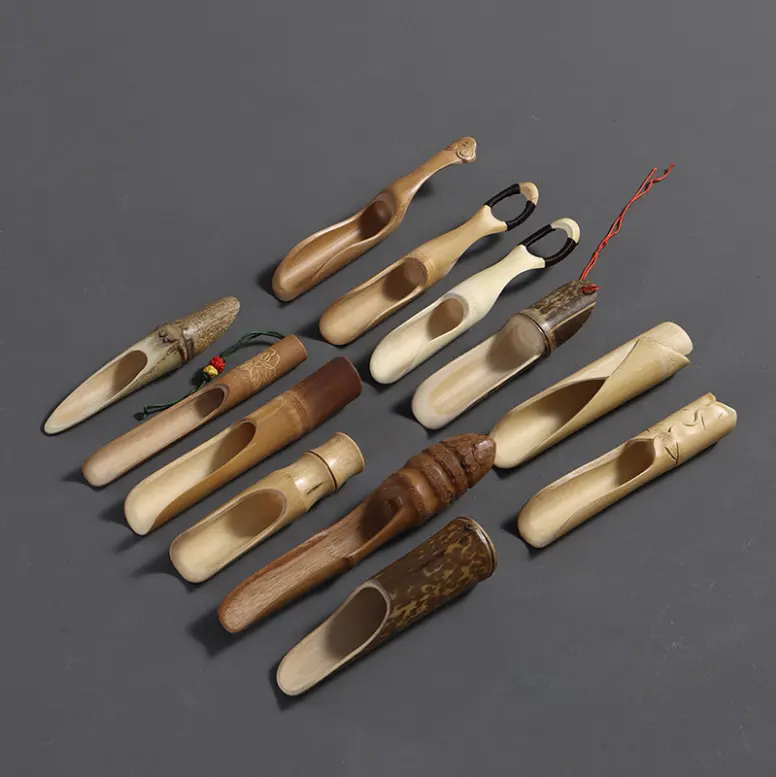 DIfferent kinds of bamboo tea scoops sppon/ coffee scoops