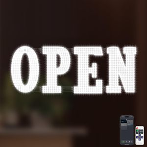 <b>LED</b> Open <b>Sign</b> 48x17 Inch Super Bright Dimmable With Remote Control For Storefront Window Retail Use - Product Image 1