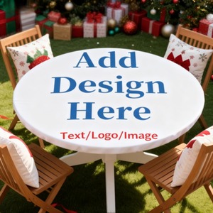 Tùy chỉnh 100% Polyester Phong Cách Hiện Đại bàn tròn bao gồm với cạnh đàn hồi đa kích thước để lựa chọn in ấn chất lượng cao - Product Image 5