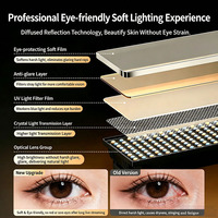 Barre lumineuse LED portable 80W avec support de 2 m pour photographie, vidéoconférence et éclairage selfie – Protection oculaire, sans scintillement
