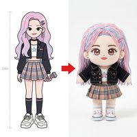 Boucles d'oreilles cœur, pince à cheveux et détails de baskets pour adolescents, inspirés de la mode, en peluche personnalisée, conçues à partir d'un croquis client exclusif