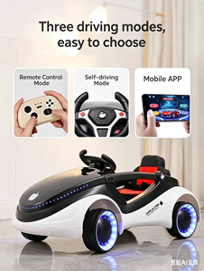 Voiture électrique pour enfants 12V, voiture de sport pour enfants avec télécommande et roues lumineuses - Product Image 5