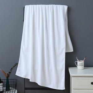 <span class=keywords><strong>Serviette</strong></span> de bain en coton blanc pur pour hôtel et maison d'hôtes, couleur unie, écologique, antimicrobienne, minimaliste, douce, haute absorption, pour adultes - Product Image 2