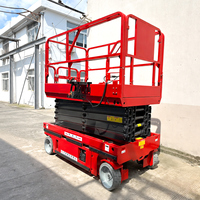 Plateforme de travail en hauteur électrique de 10 m, nacelle élévatrice à ciseaux entièrement électrique, petite nacelle hydraulique mobile autopropulsée en acier