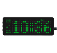 Reloj Electrónico Cuadrado Creativo Raspberry Pi Pico, Reloj Digital de Matriz LED Multifunción de Alta Precisión con Alarma