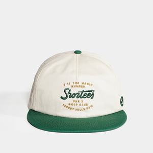 Casquettes en sergé de coton personnalisées 5 panneaux bicolores non structurées avec logo brodé Snapback - Product Image 1