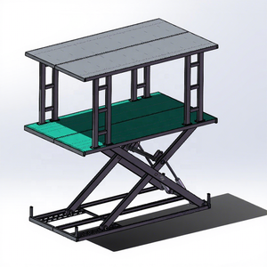 Ascenseur de stationnement de voiture Ascenseur de voiture stationnaire hydraulique <span class=keywords><strong>Garage</strong></span> souterrain Ascenseur de voiture à double pont avec CE ISO - Product Image 1