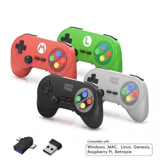 Wireless Dual-Player Game Controller PC07 Model TV/PC Gaming Box Android Compatibility 2.4G Supports Windows/Linux/Android