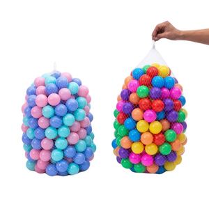 Promotion : Piscine à balles pour enfants, 5000 balles, couleurs macaron blanc et bleu, avec toboggan, pour parcs d'attractions - Product Image 3