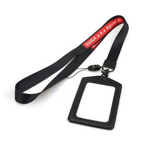 High Quality Custom Logo Neck <b>Lanyard</b> <b>Polyester</b> Material with Card Badge Holder Offset and Silk Screen Printing - Product Image 2