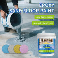 Revêtement de sol en époxy auto-nivelant pour garage, peinture de sol en sable coloré, effet marbre, liquide résistant à l'usure