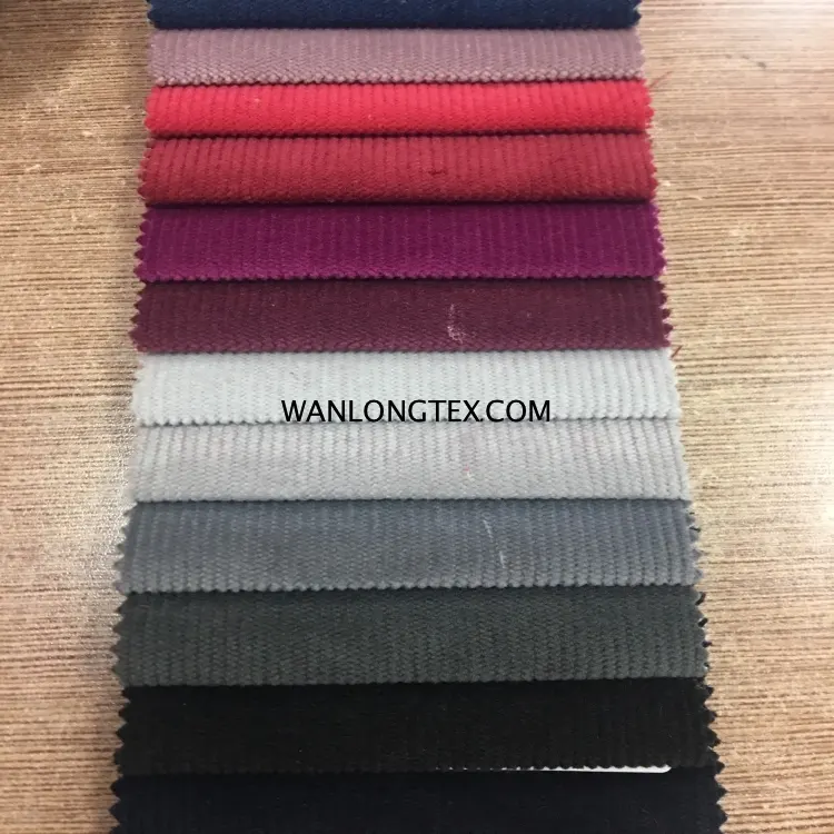 Manufacturer wholesalepurple striped poly/nylon/spandex corduroy apparel pants fabric for sofa