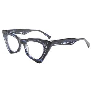 High Quality Acetate Optical Frames Professional Square Round Glasses Colorless Lens Optical Custom Glasses Frames