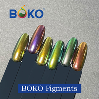 BOKO vente chaude ongles caméléon poudre couleur changeante effet miroir poudre voiture peinture Pigment 18 couleurs