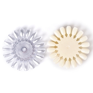 Rueda de exhibición de uñas con diseño de girasol de 18 puntas, muestra de color de esmalte en gel, herramienta de práctica de manicura de uñas postizas de material ABS pre-diseñado - Product Image 1