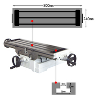 Machine de fraisage verticale de bureau réglable et conviviale NUMOBAMS ZAY7045FG en métal