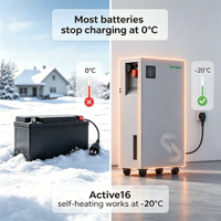 Batteries lithium-ion Enershare 16 kWh 48 V 314 Ah Lifepo4 Pack de batteries solaires -20 ° Système de gestion de batterie (BMS) avec équilibrage actif C